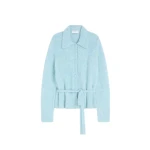 Dries Van Noten Polo wool cardigan in Light Blue | Knitwear | Luxury Shoes 