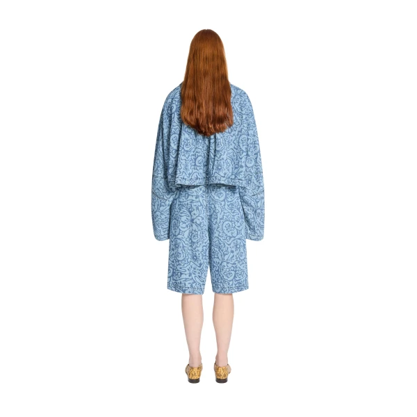 Printed denim jacket in Blue - Image 4