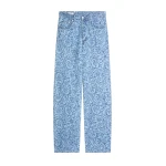 Dries Van Noten Printed denim pants in Blue | Pants | Luxury Shoes 