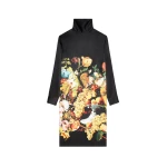 Dries Van Noten Printed silk dress in Black | Dresses | Luxury Shoes 
