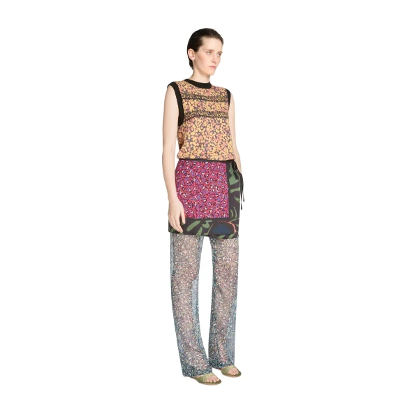 Printed wool sweater in Orange - Image 3