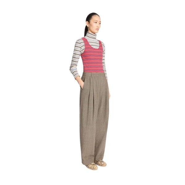 Ribbed cotton tank top in Red - Image 3