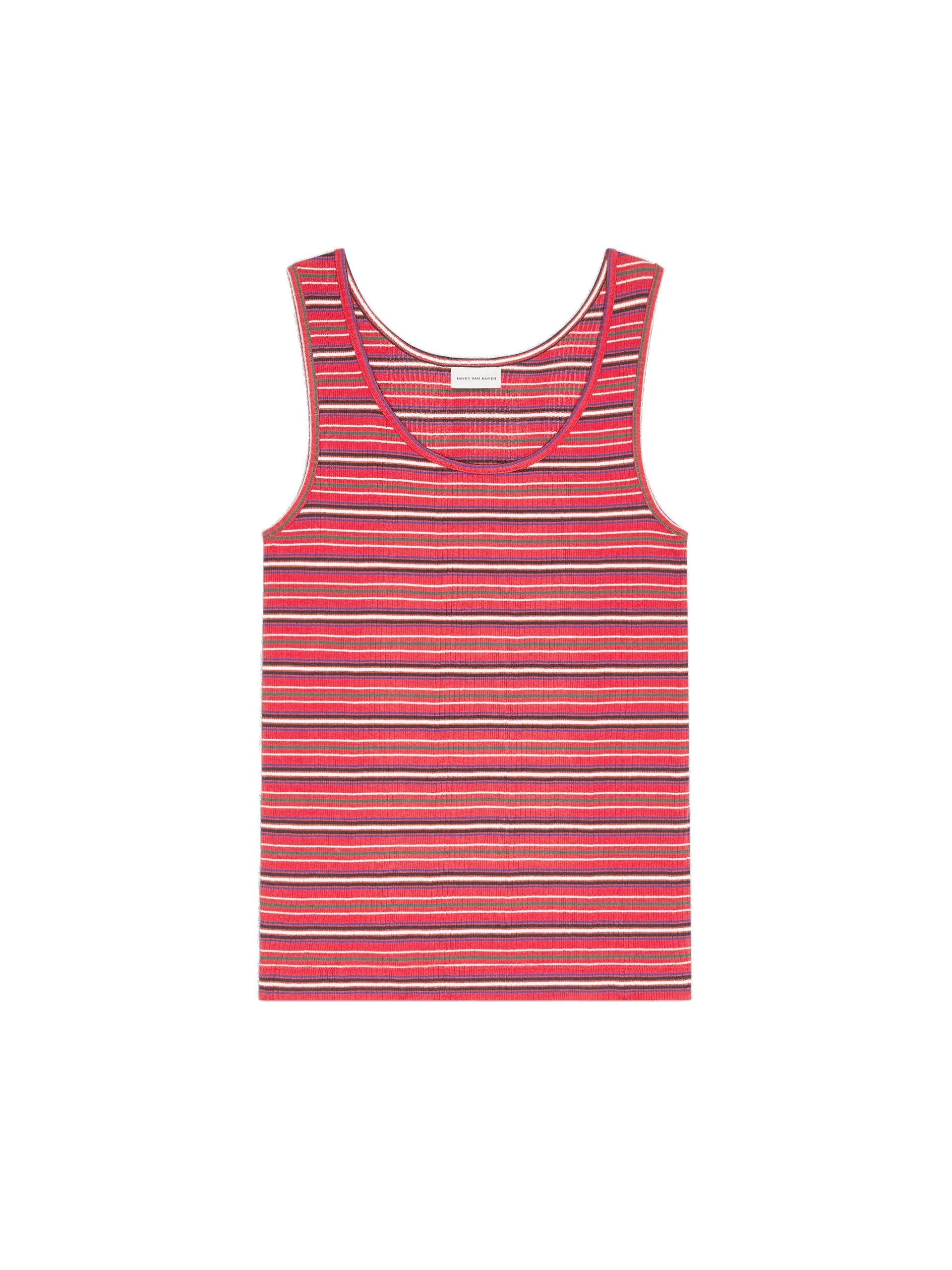 Dries Van Noten Ribbed cotton tank top in Red | Tops | Luxury Shoes Dries Van Noten Ribbed cotton tank top in Red | Tops | Luxury Shoes