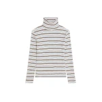 Dries Van Noten Ribbed cotton turtleneck tee in Ecru | Tops | Luxury Shoes 
