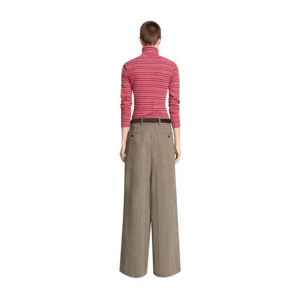 Ribbed cotton turtleneck tee in Red - Image 4