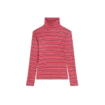 Dries Van Noten Ribbed cotton turtleneck tee in Red | Tops | Luxury Shoes 