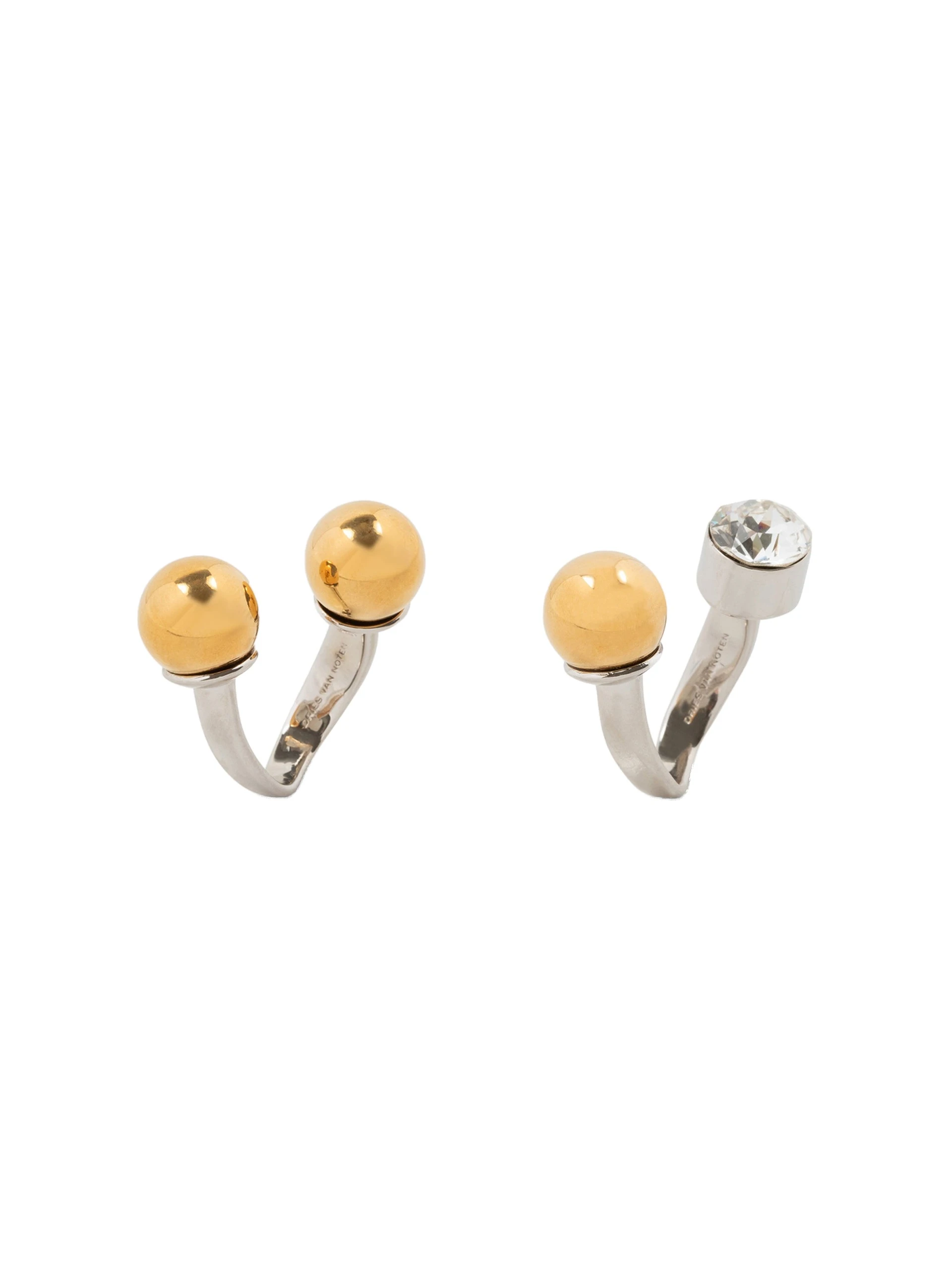 Dries Van Noten Set of open rings in Silver | Rings | Luxury Shoes Dries Van Noten Set of open rings in Silver