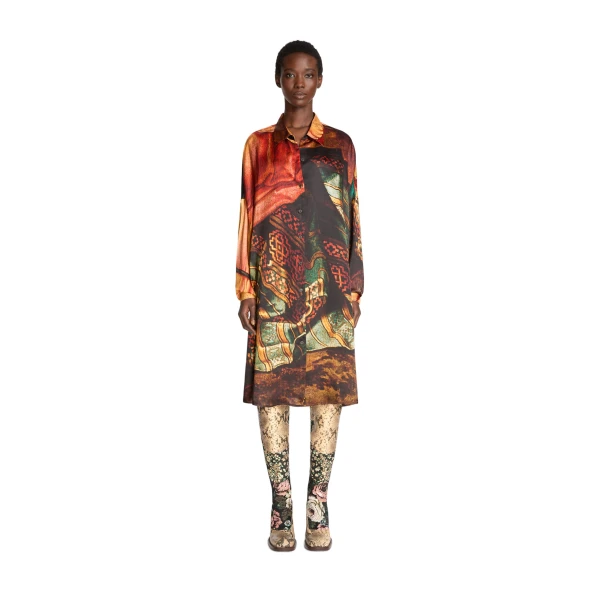 Silk shirt dress - Image 2