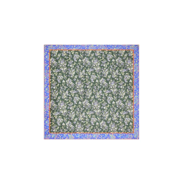 Silk square scarf in Bottle - Image 3