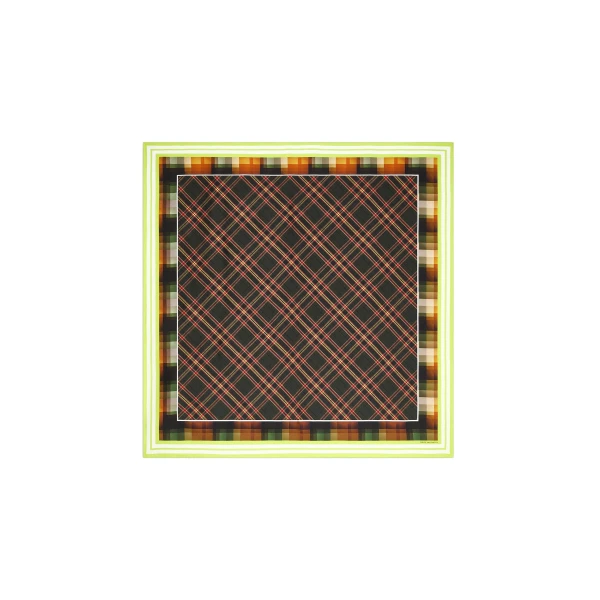 Silk square scarf in Neon Yellow - Image 3