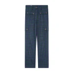Dries Van Noten Slim leg cotton flannel pants in Green | Pants | Luxury Shoes 