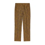 Dries Van Noten Slim leg jacquard pants in Khaki | Pants | Luxury Shoes 