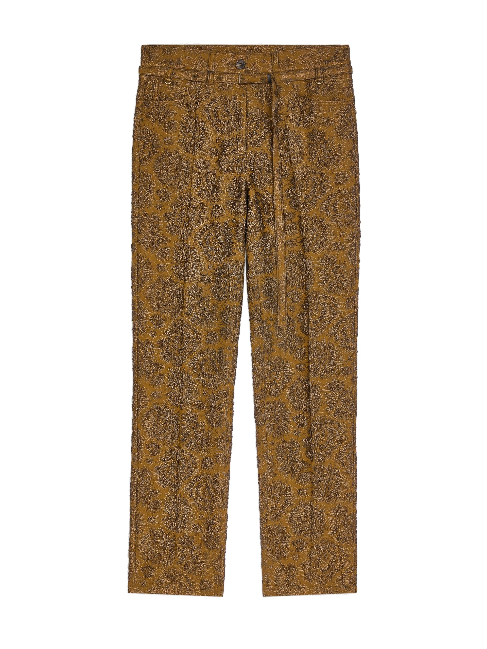 Dries Van Noten Slim leg jacquard pants in Khaki | Pants | Luxury Shoes Dries Van Noten Slim leg jacquard pants in Khaki | Pants | Luxury Shoes