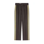 Dries Van Noten Slim leg wool pants in Dark Brown | Pants | Luxury Shoes 