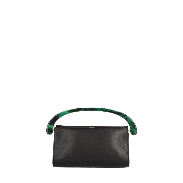 Small smooth leather bag in Black - Image 4