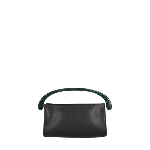 Small smooth leather bag in Black