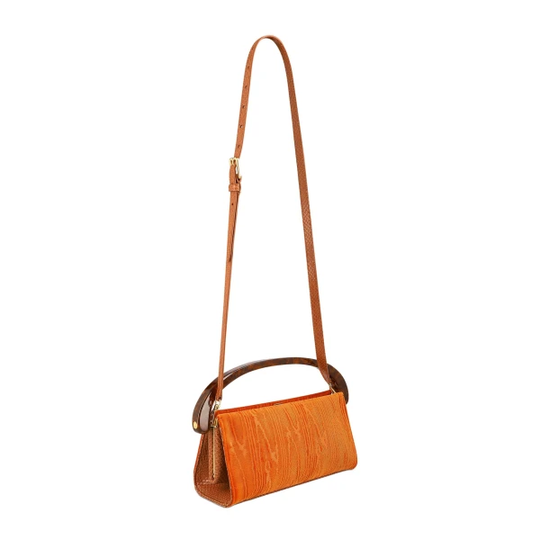 Small velvet bag in Brique - Image 3