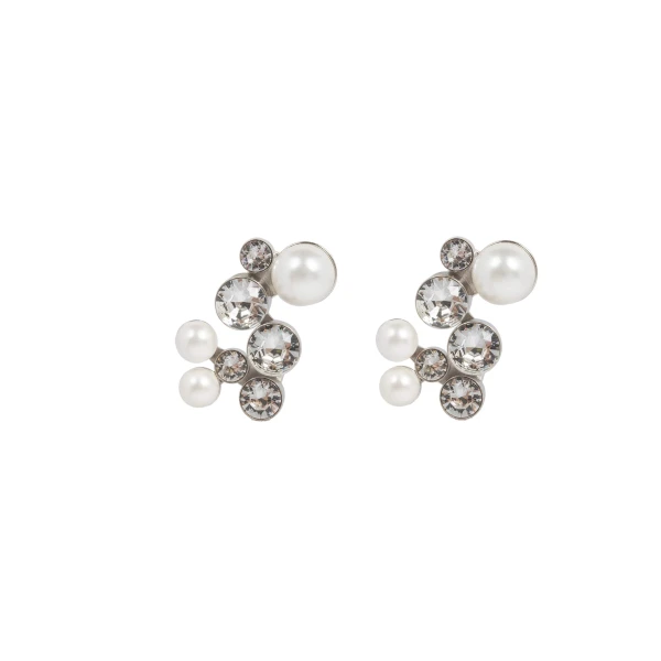 Strass pin earrings in Silver