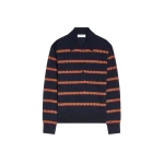 Dries Van Noten Striped wool polo in Navy | Knitwear | Luxury Shoes 