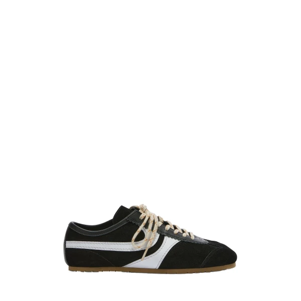Suede sneakers in Black and White - Image 2
