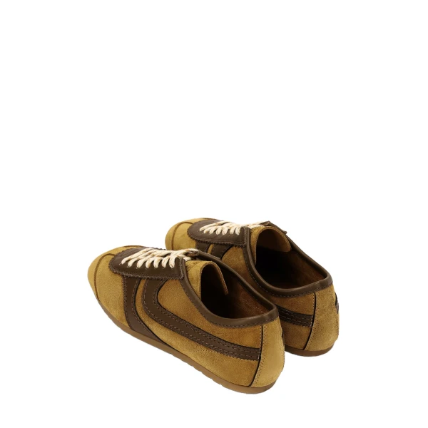 Suede sneakers in Ocra - Image 4