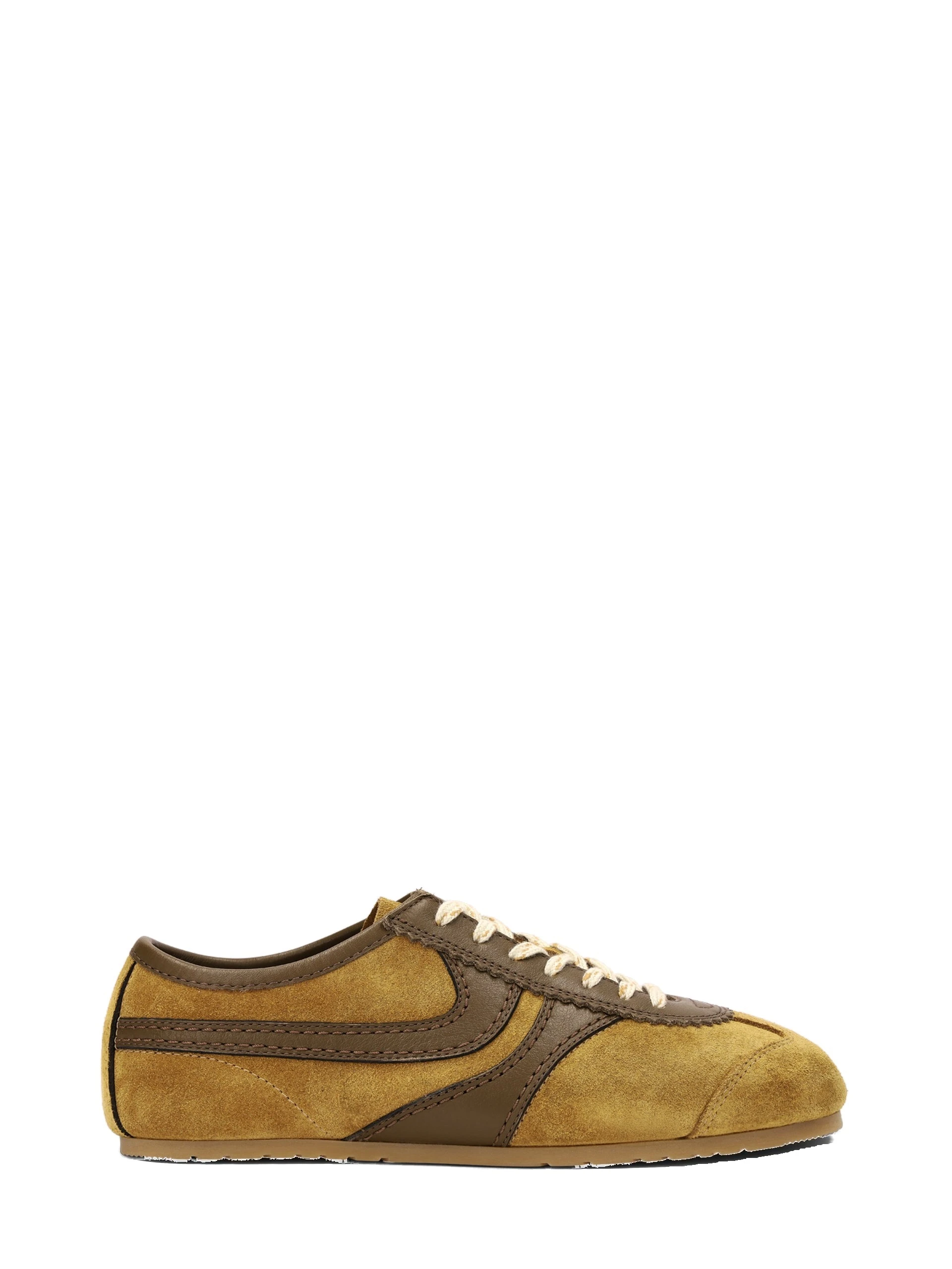 Dries Van Noten Suede sneakers in Ocra | Sneakers | Luxury Shoes Dries Van Noten Suede sneakers in Ocra