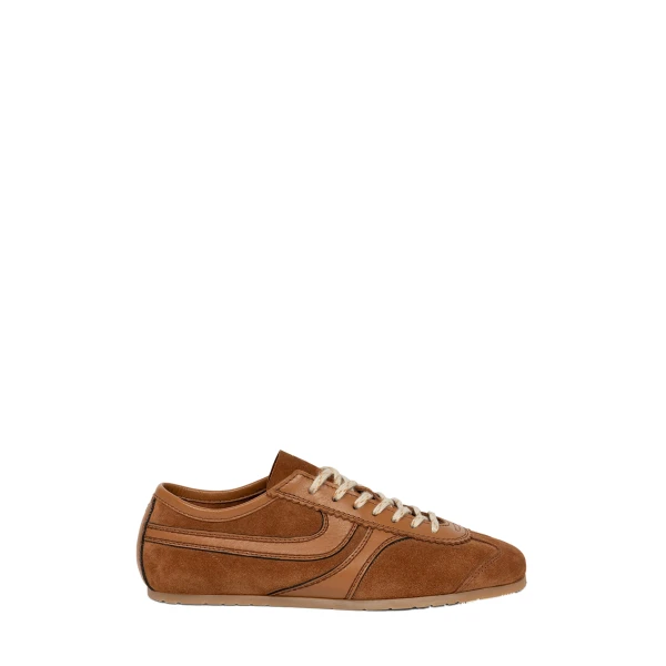 Suede sneakers in Tan