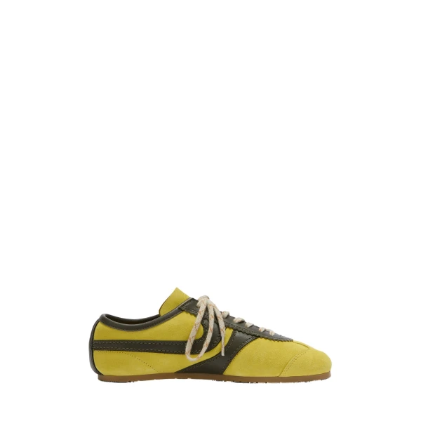 Suede sneakers in Yellow