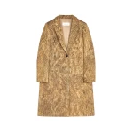 Dries Van Noten Tailored jacquard coat in Khaki | Coats | Luxury Shoes 