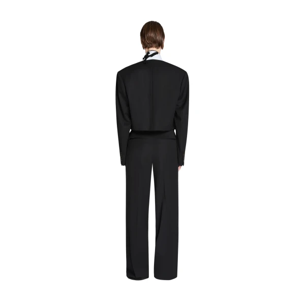 Tailored wool pants in Black - Image 4