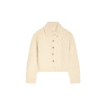 Dries Van Noten Textured wool cardigan in Ecru | Knitwear | Luxury Shoes 