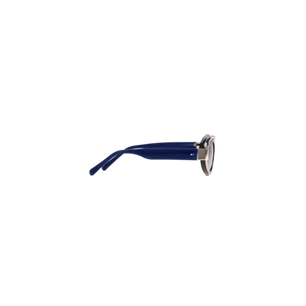 Thick oval sunglasses in Black - Image 5