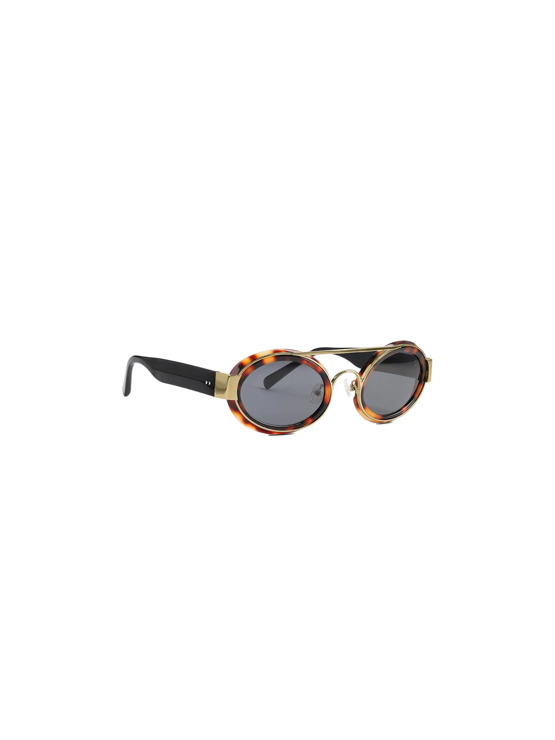 Dries Van Noten Thick oval sunglasses in Turtle Shell | Sunglasses | Luxury Shoes Dries Van Noten Thick oval sunglasses in Turtle Shell