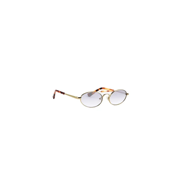 Thin oval sunglasses in Turtle Shell - Image 4