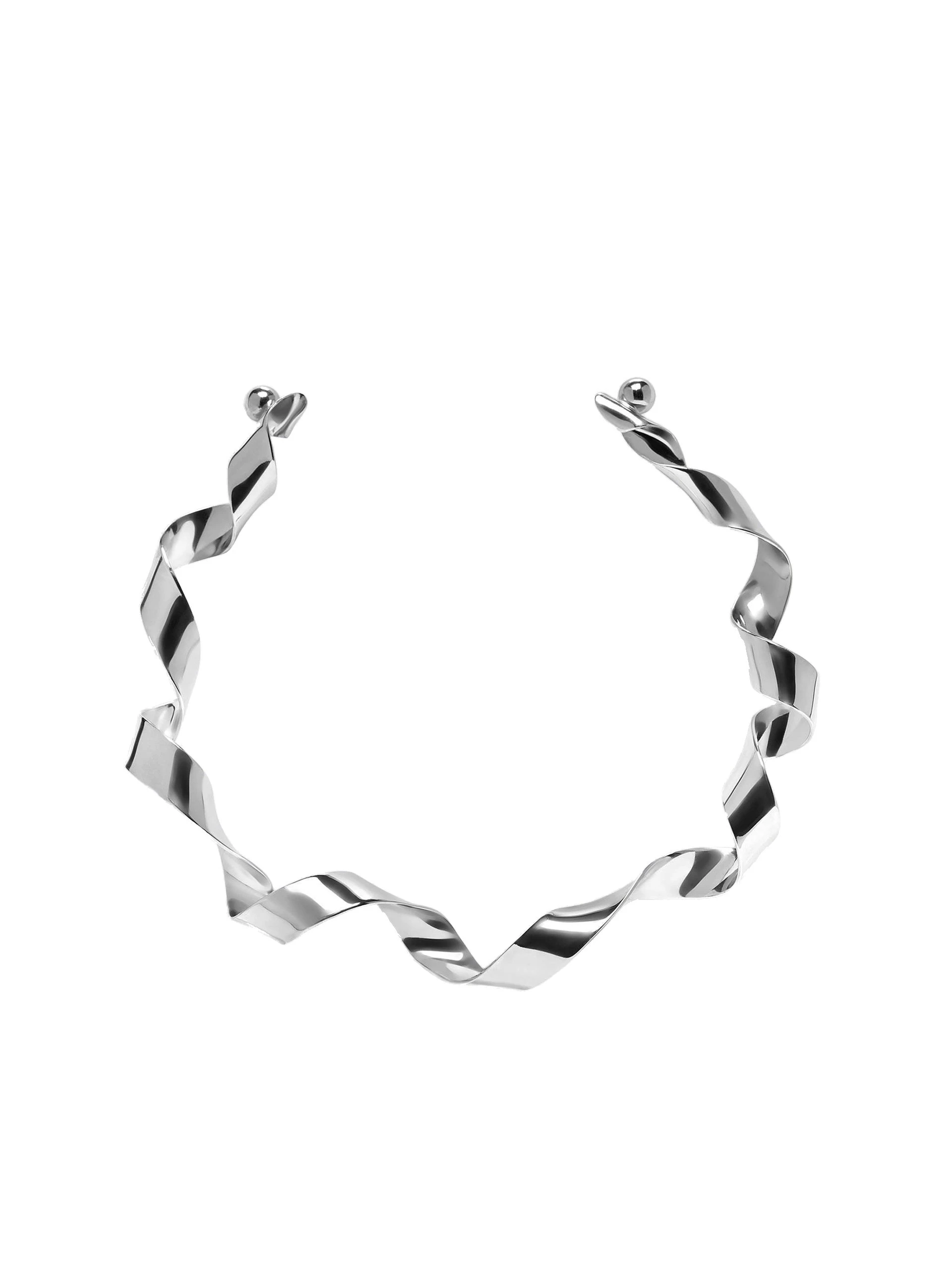 Dries Van Noten Twist necklace in Silver | Necklace | Luxury Shoes Dries Van Noten Twist necklace in Silver