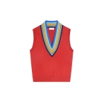 Dries Van Noten V-neck wool top in Brique | Knitwear | Luxury Shoes 