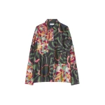 Dries Van Noten Viscose cocoon shirt in Khaki | Tops | Luxury Shoes 