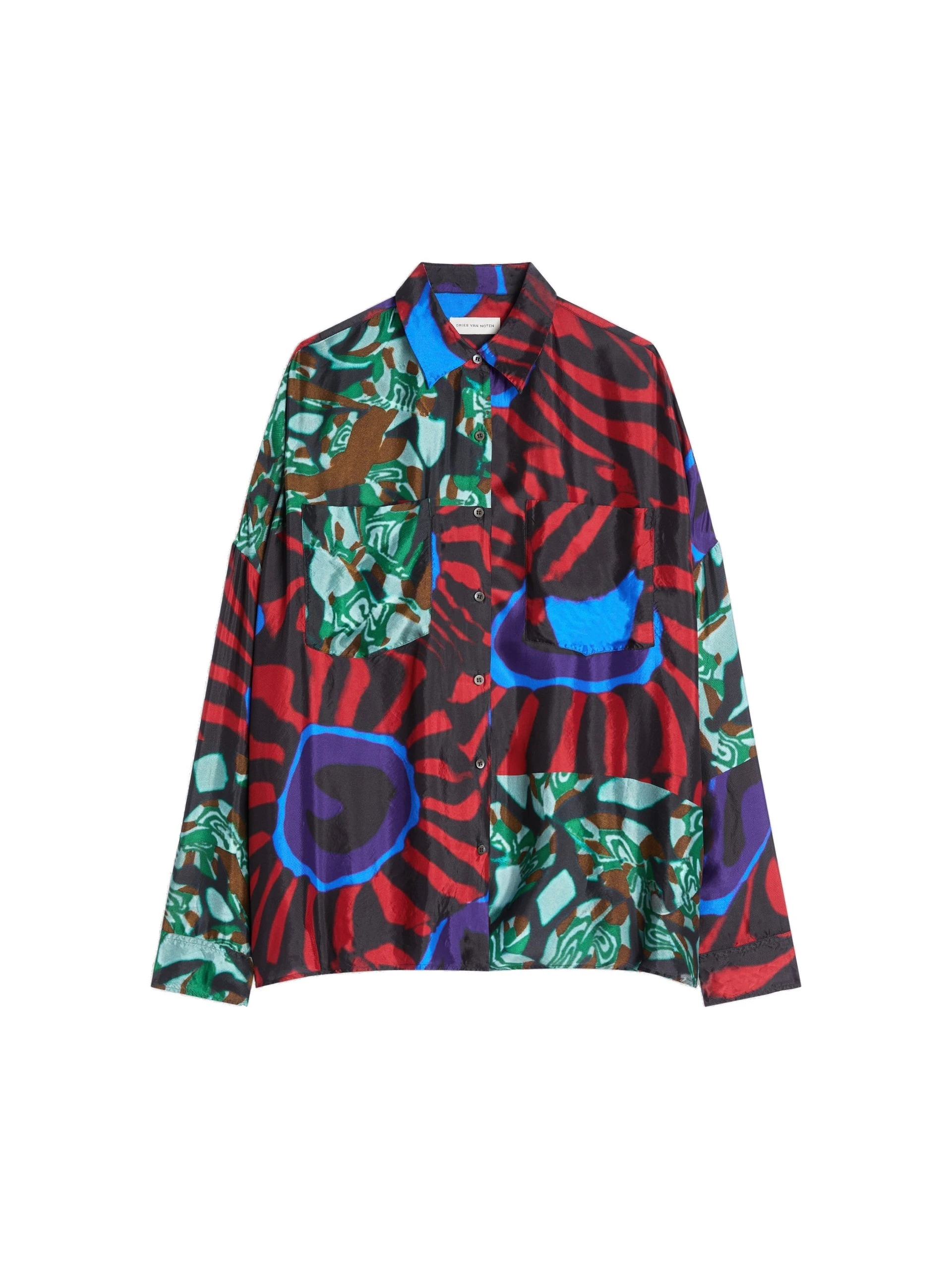 Dries Van Noten Viscose cocoon shirt in Red | Tops | Luxury Shoes Dries Van Noten Viscose cocoon shirt in Red | Tops | Luxury Shoes