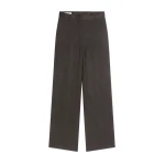 Dries Van Noten Wide leg cupro pants in Dark Brown | Pants | Luxury Shoes 