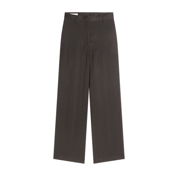 Wide leg cupro pants in Dark Brown