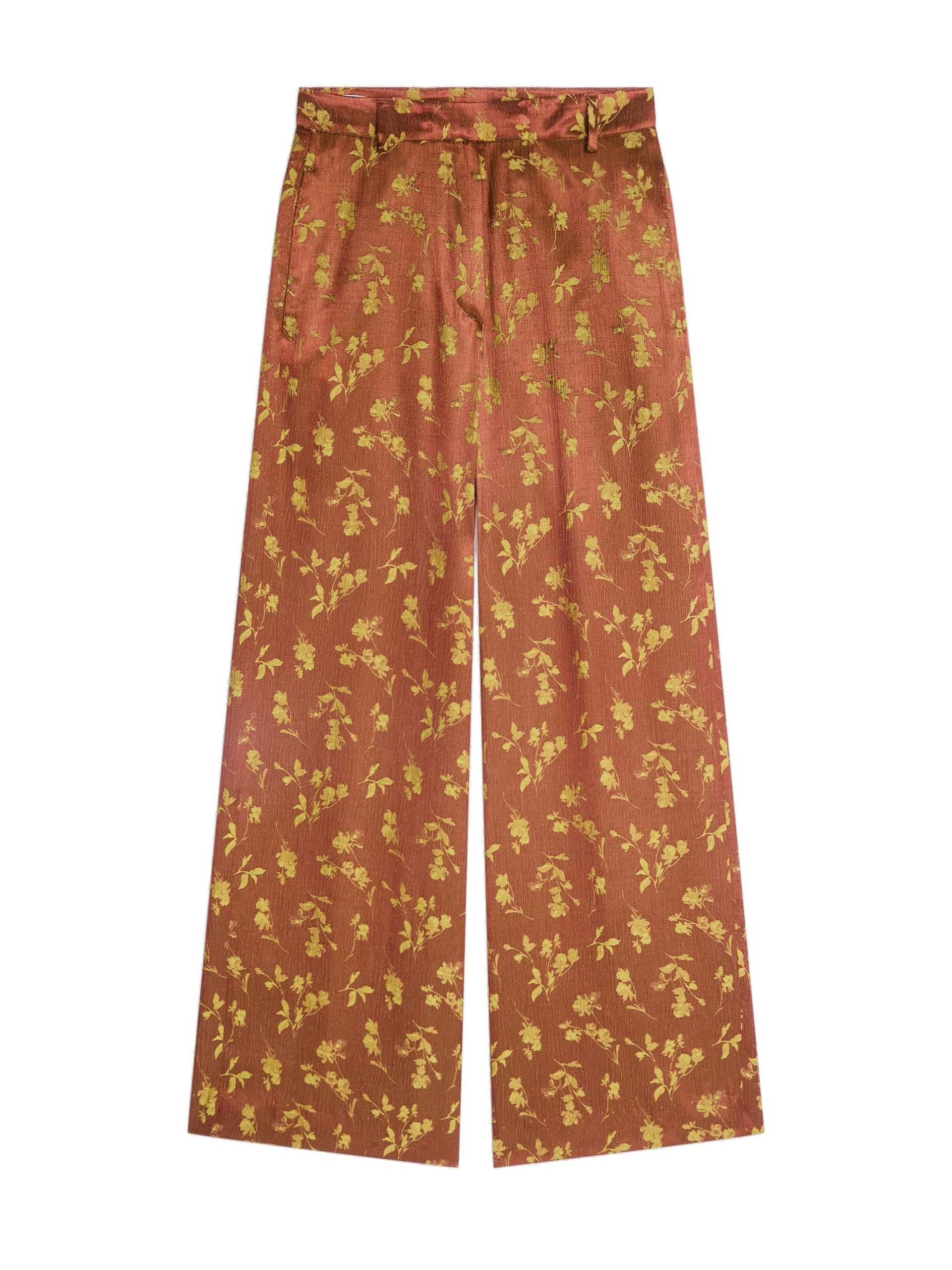 Dries Van Noten Wide leg jacquard pants in Rust | Pants | Luxury Shoes Dries Van Noten Wide leg jacquard pants in Rust | Pants | Luxury Shoes