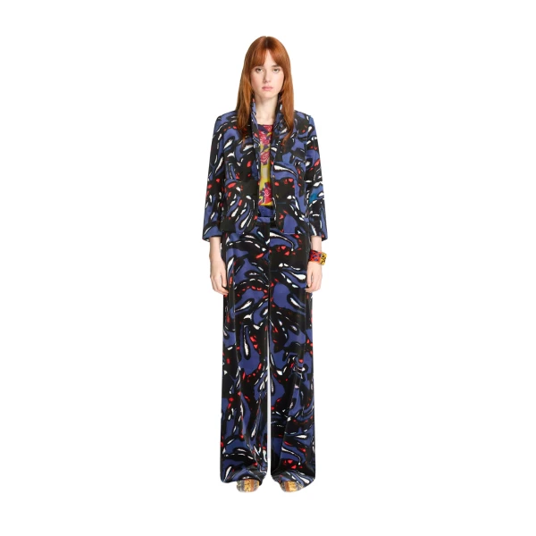 Wide leg pants in Navy - Image 2
