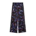 Dries Van Noten Wide leg pants in Navy | Pants | Luxury Shoes 