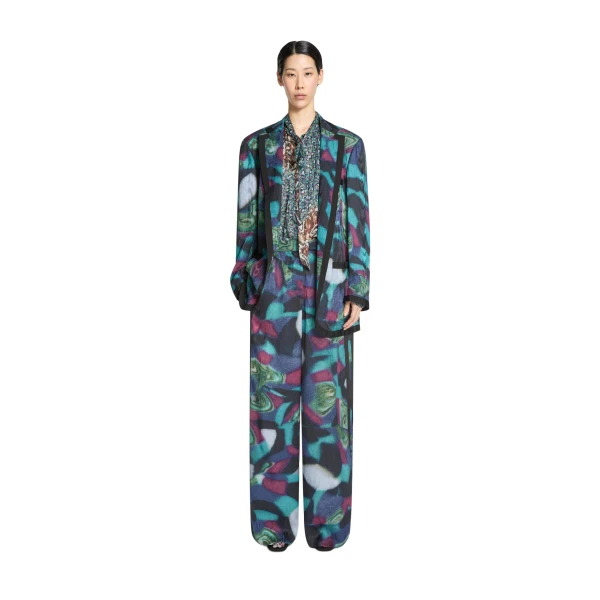 Wide leg pants in Petrol - Image 2