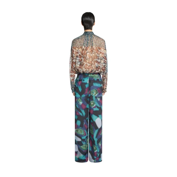 Wide leg pants in Petrol - Image 4