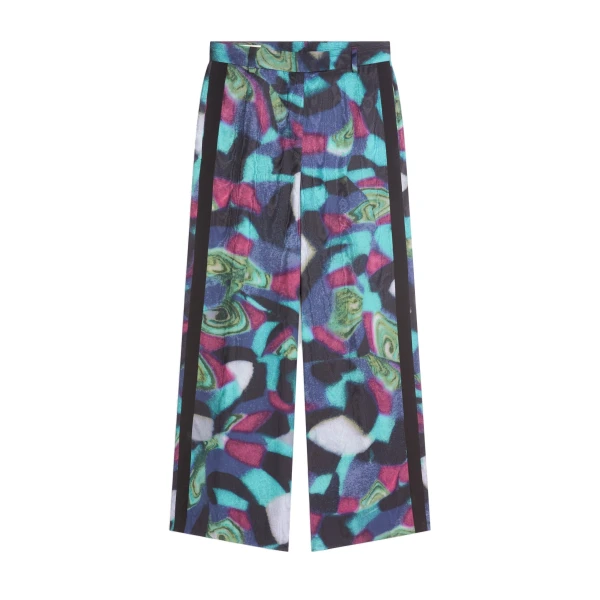 Wide leg pants in Petrol