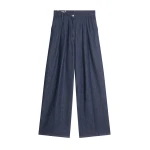 Dries Van Noten Wide pleated jeans in Indigo | Pants | Luxury Shoes 
