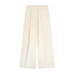 Dries Van Noten Wide pleated pants in Ecru | Pants | Luxury Shoes 