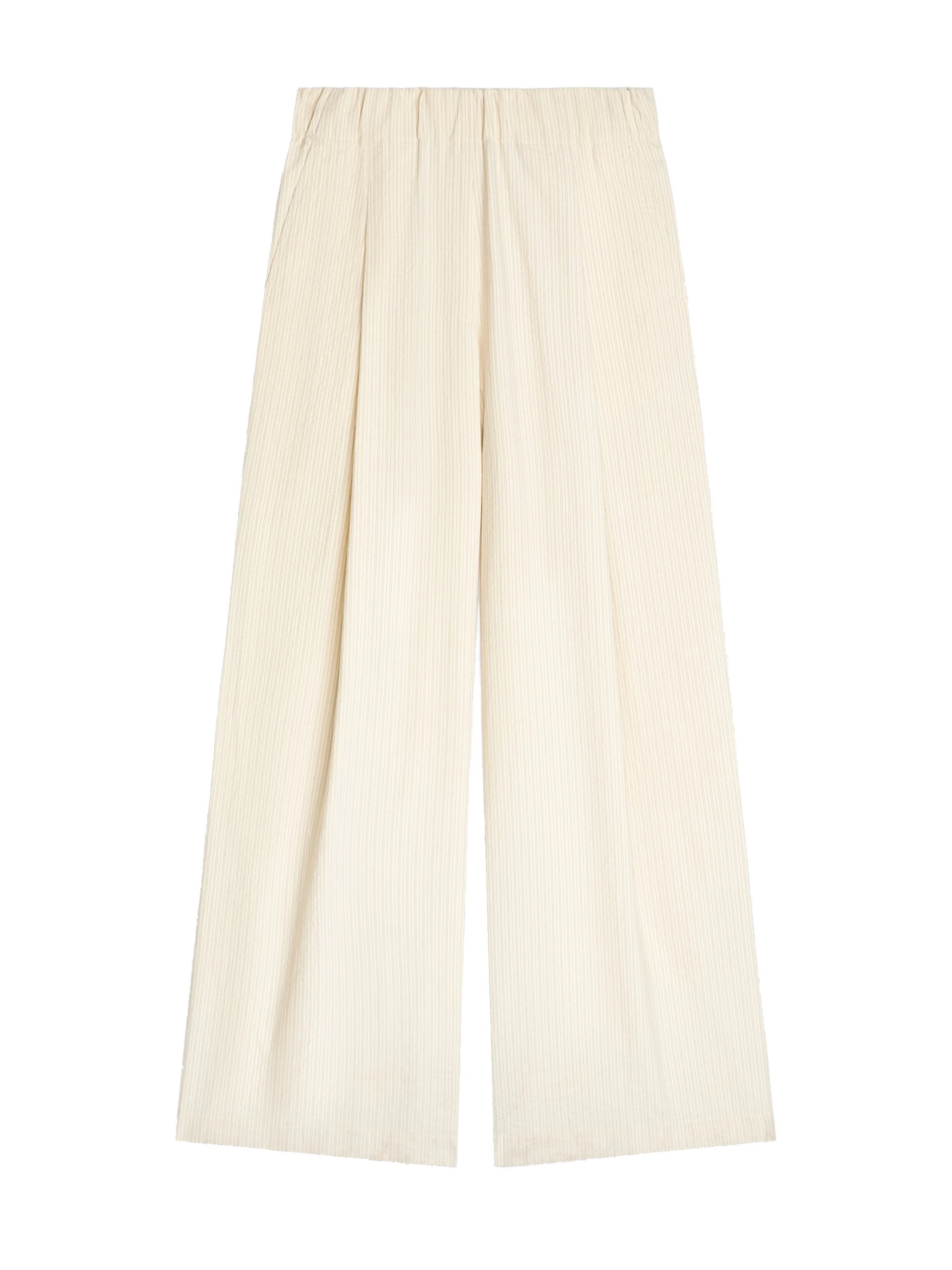 Dries Van Noten Wide pleated pants in Ecru | Pants | Luxury Shoes Dries Van Noten Wide pleated pants in Ecru | Pants | Luxury Shoes