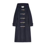 Dries Van Noten Wool duffle coat in Navy | Coats | Luxury Shoes 